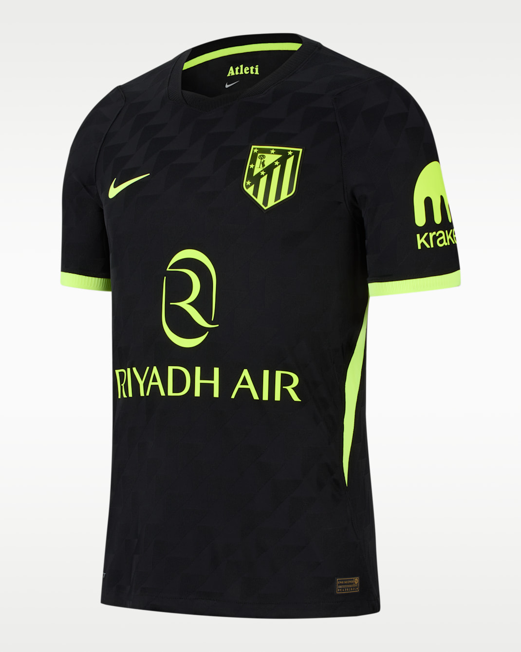 Atlético Madrid 2026/27 Match Away Nike Aero-FIT Authentic Fußballtrikot (Herren) - Schwarz/Volt/Volt