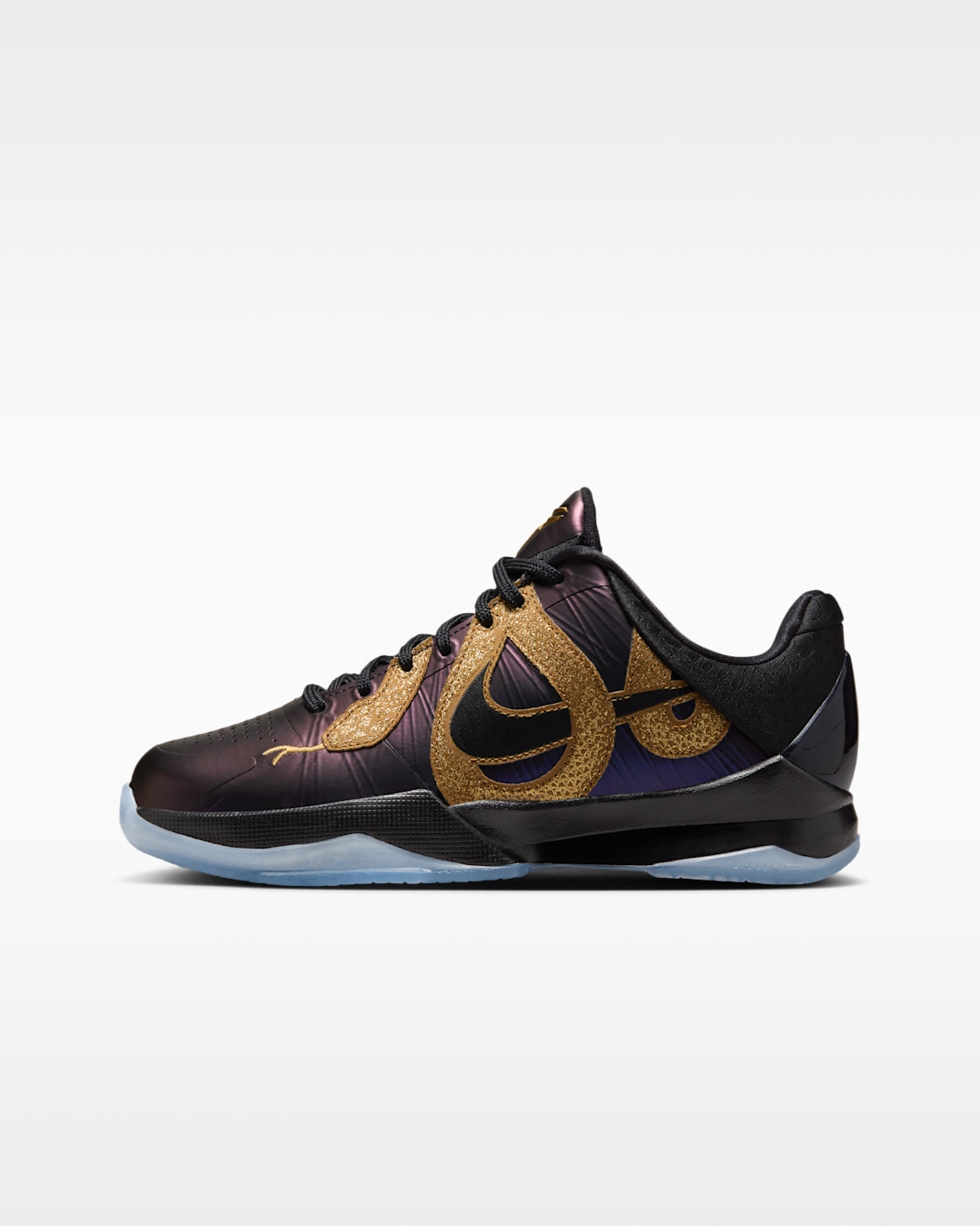 Kobe V Older Kids' Basketball Shoes - Eggplant/Metallic Gold/Black