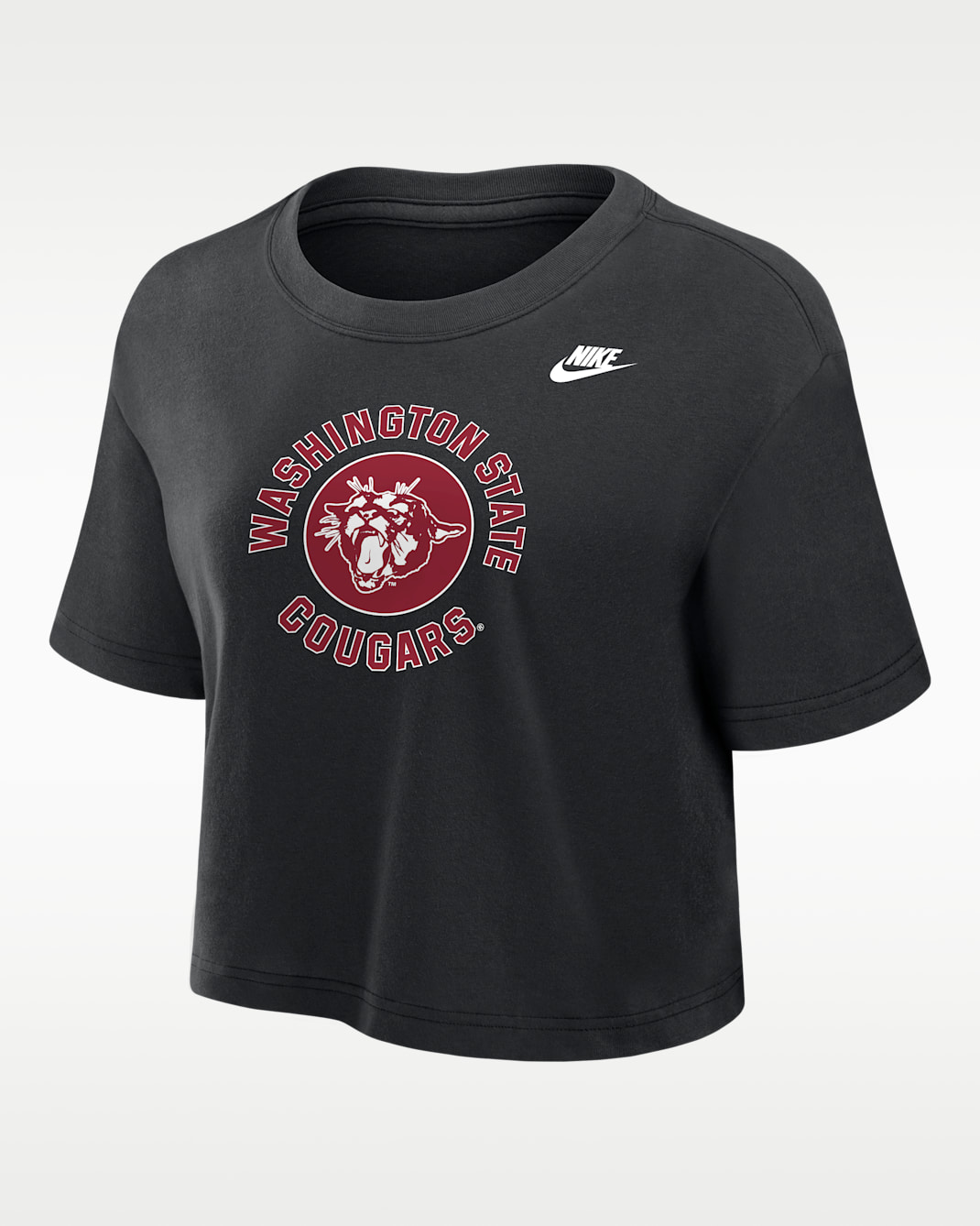 Washington State Cougars Women's Nike Dri-FIT Cropped T-Shirt - Black