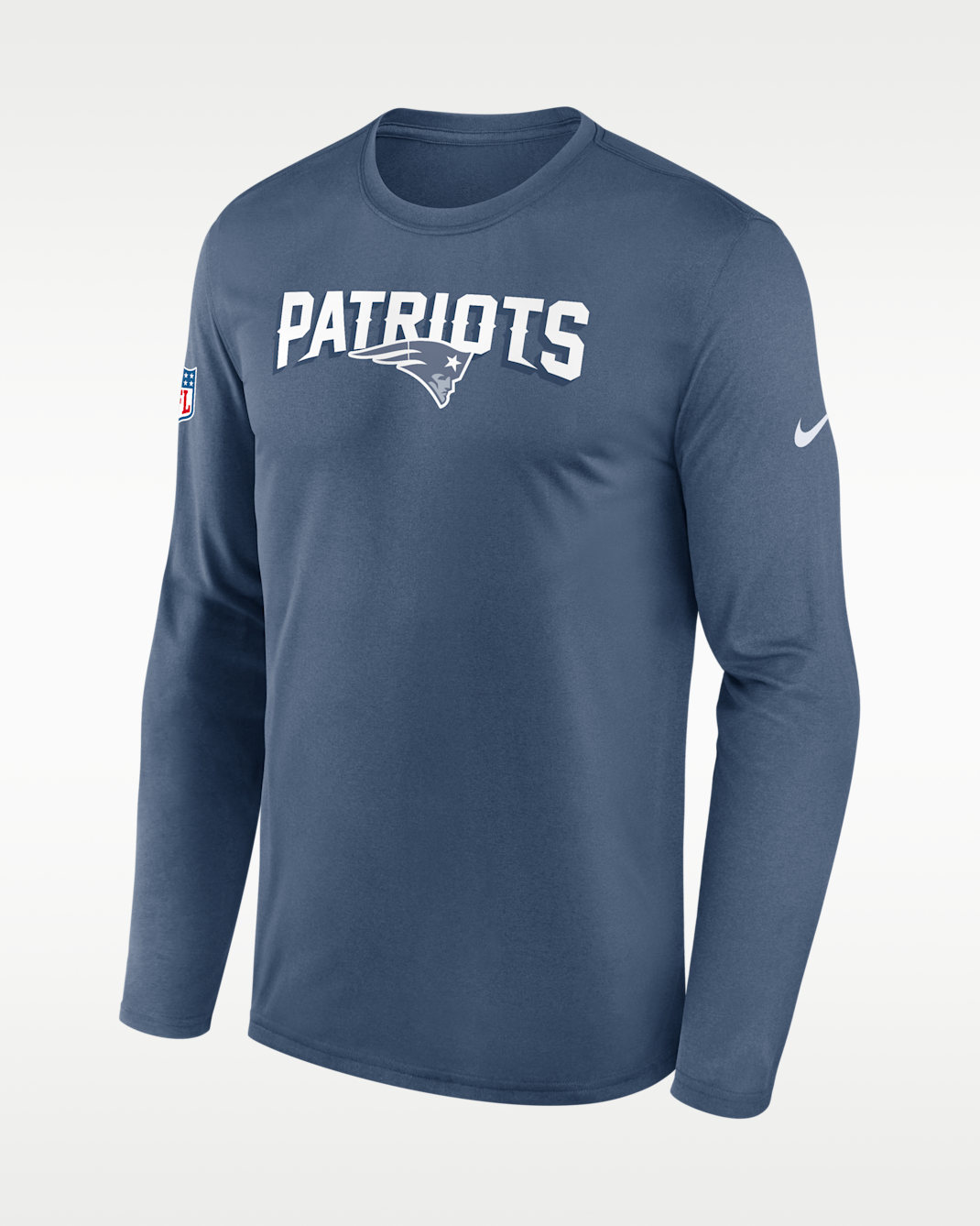 New England Patriots Rivalries Collection Sideline Legend Men's Nike Dri-FIT NFL Long-Sleeve T-Shirt - Blue