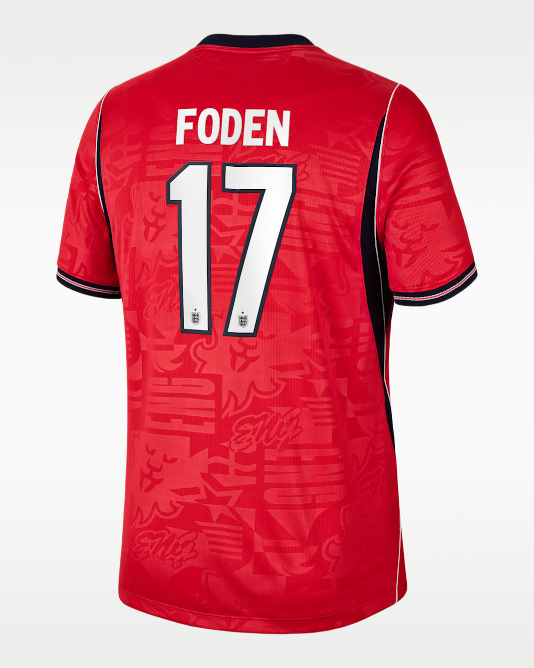 Phil Foden England National Team 2026 Stadium Away Men's Nike Dri-FIT Soccer Jersey - Red