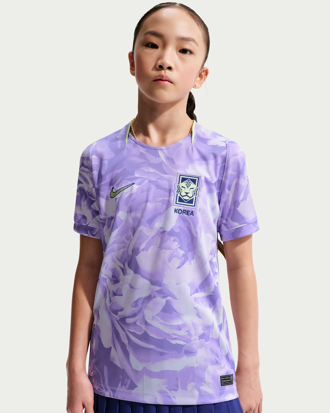 Korea 2026 Stadium Away Big Kids' Nike Dri-FIT Soccer Replica Jersey - Space Purple/Amethyst Tint/Global Blue/Light Liquid Lime