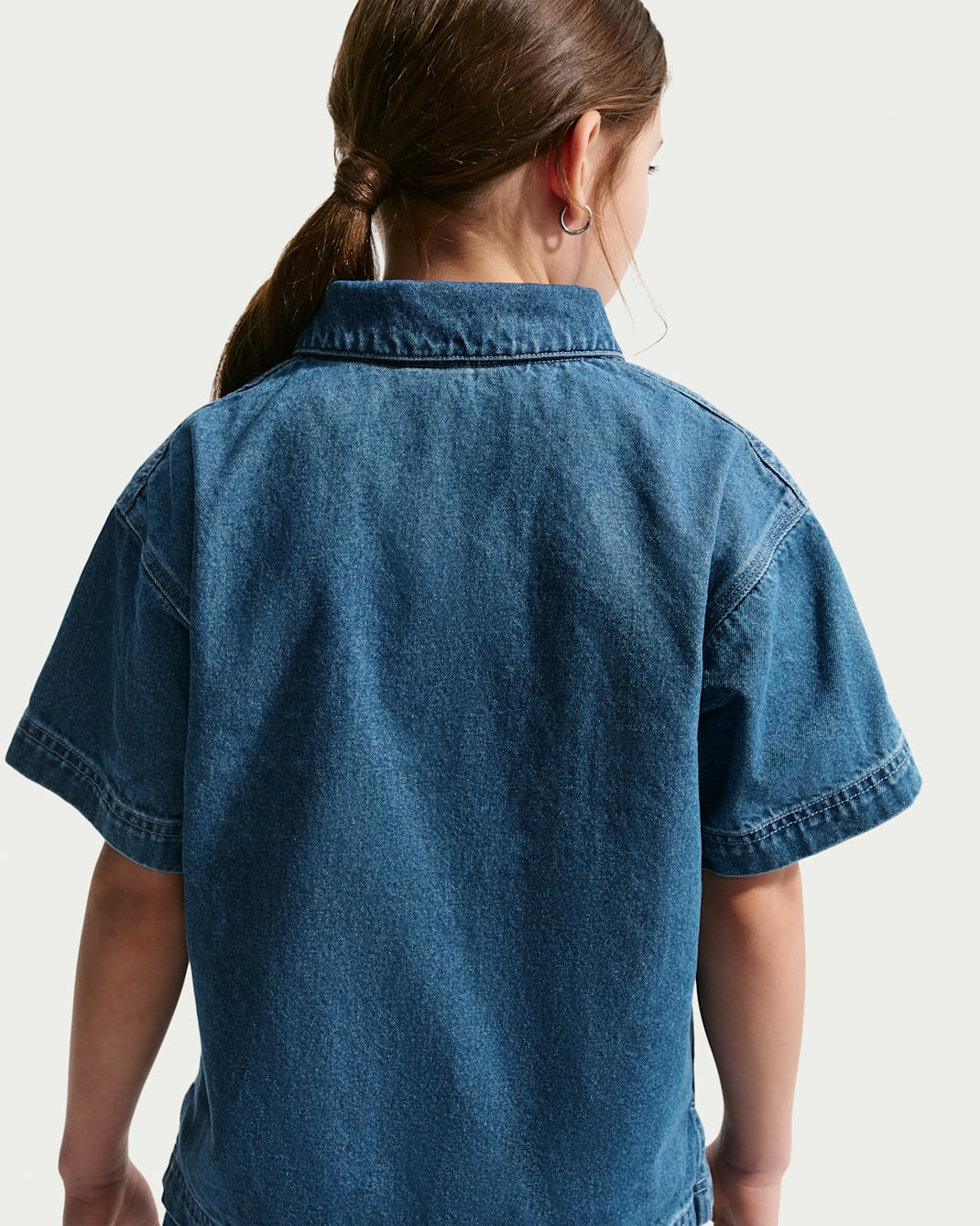 Nike Sportswear Collection Big Kids' Denim Short-Sleeve Polo