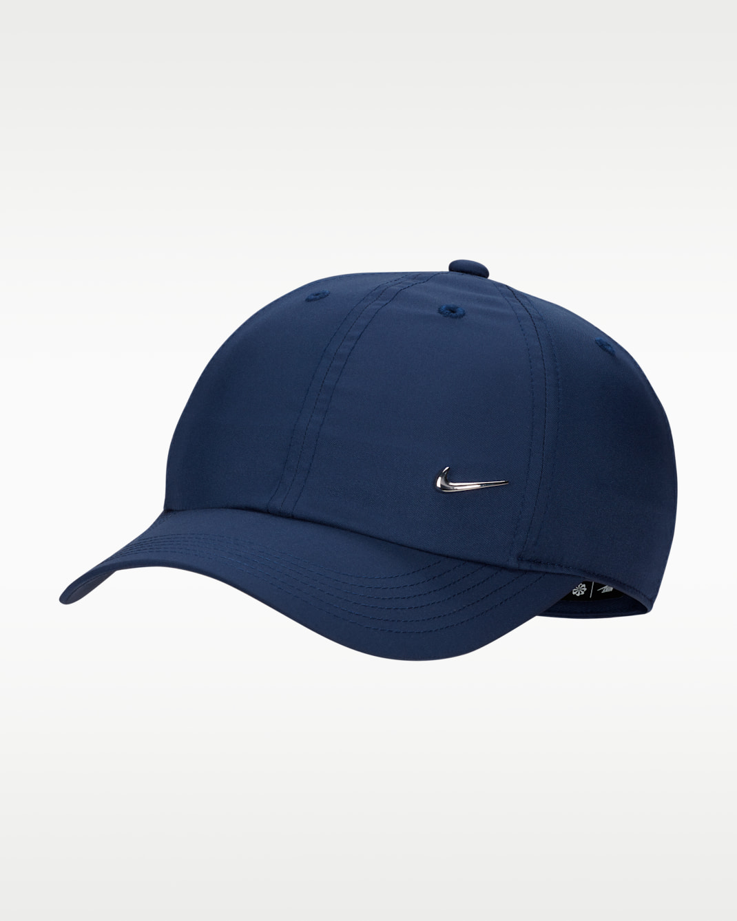 Nike Dri-FIT Club Kids' Unstructured Metal Swoosh Cap - Midnight Navy/Metallic Silver