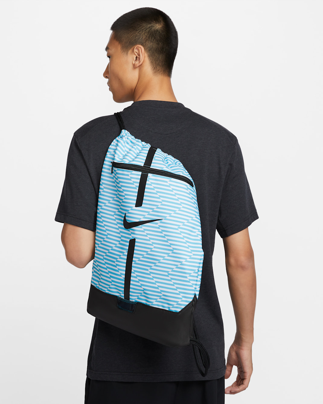 Nike Academy Football Gymsack (18L) - Blue Fury/Black/Black