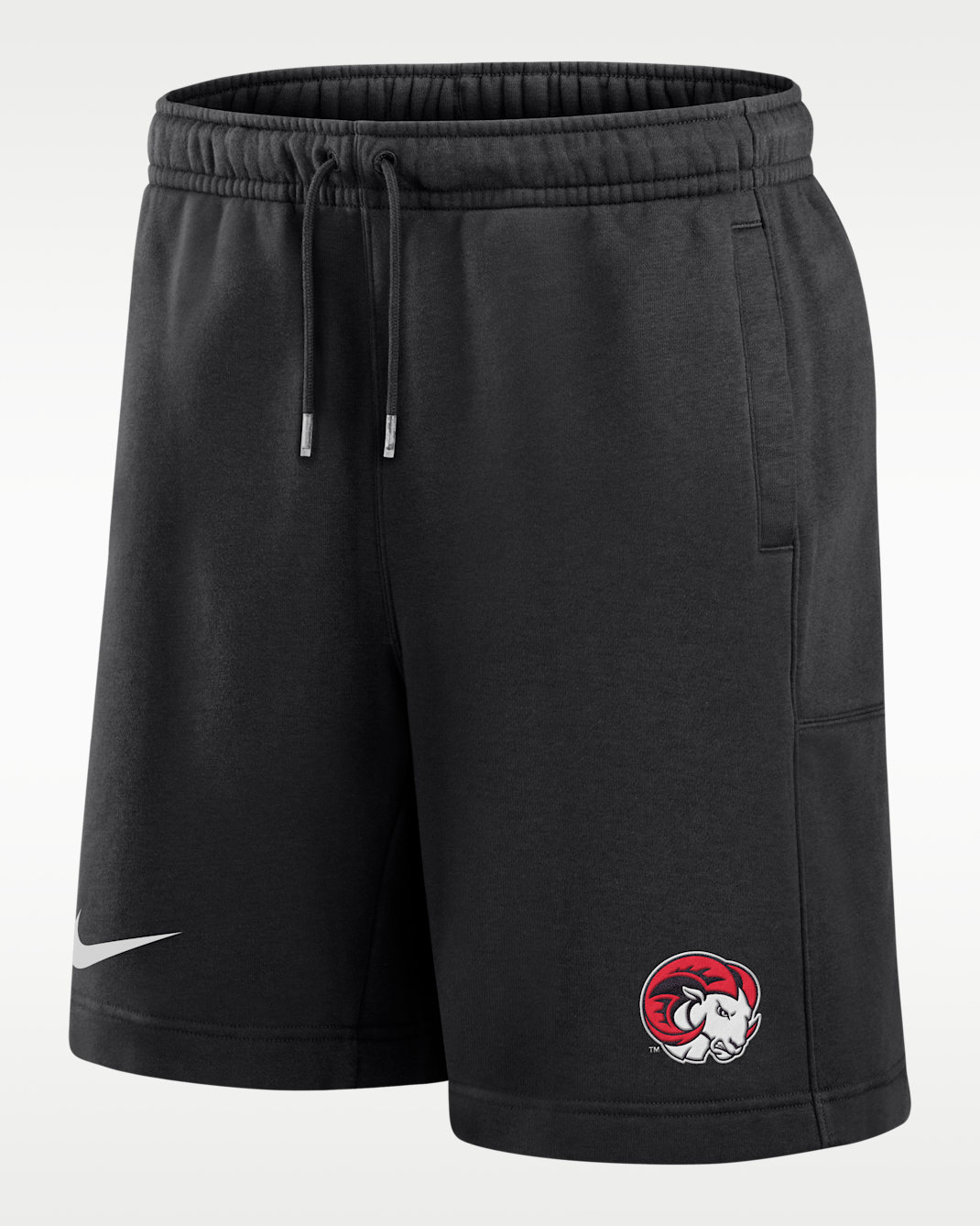 Nike College Club (Winston-Salem State Rams) Men's Fleece Shorts - Black