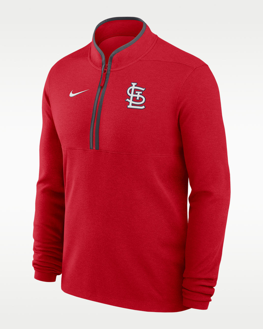 St. Louis Cardinals Victory Men's Nike Dri-FIT MLB 1/2-Zip Long-Sleeve Top - Red