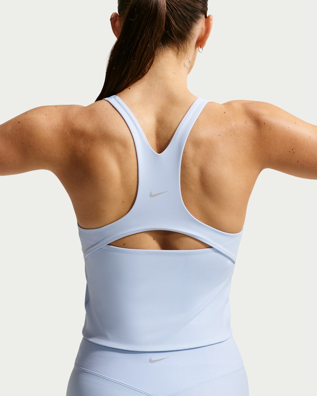 Nike Zenvy Women's Light-Support Sports Bra Tank - Hydrogen Blue/Cool Grey