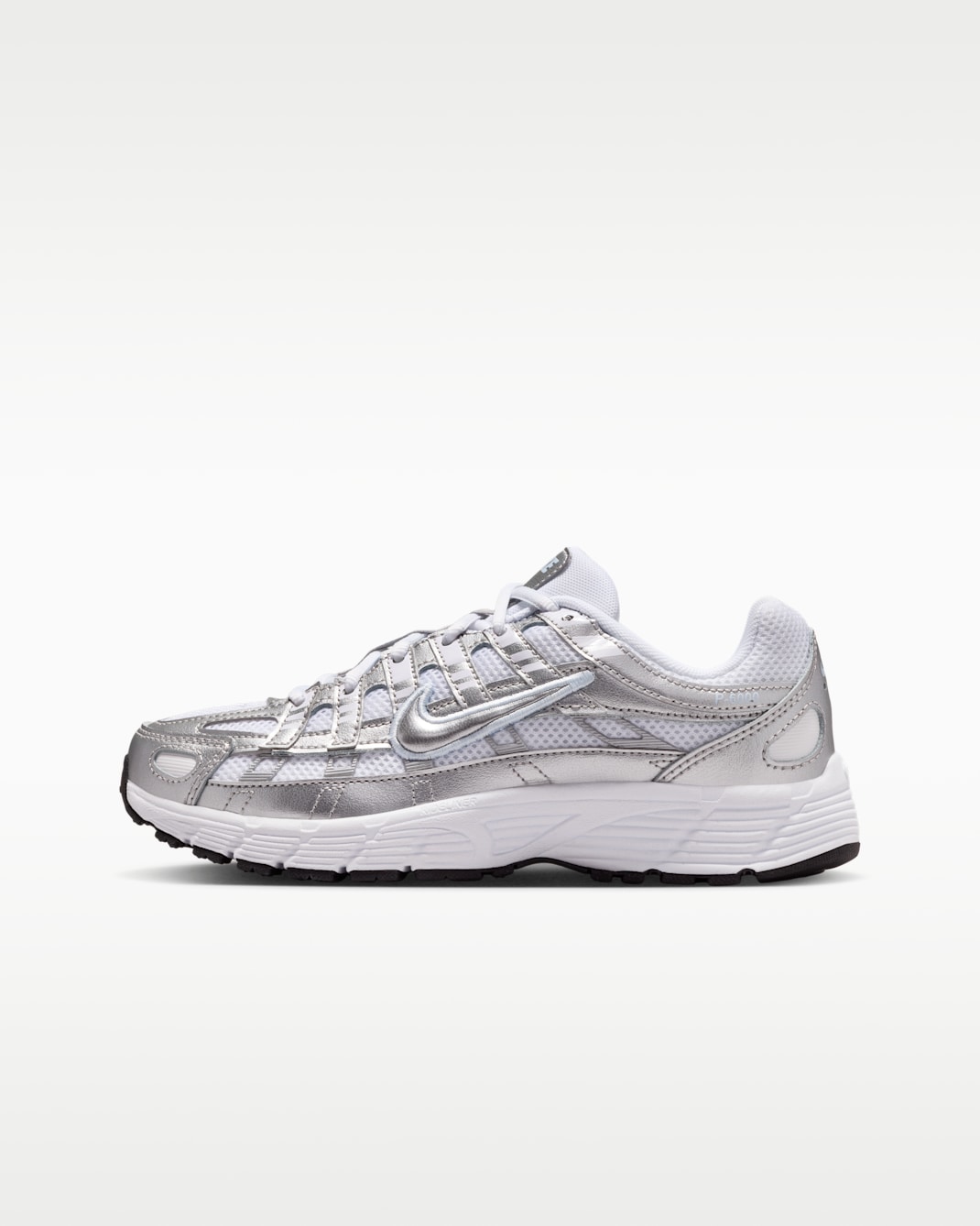 Nike P-6000 Older Kids' Shoes - White/Blue Tint/Black/Metallic Silver