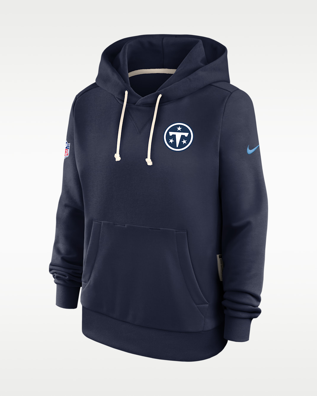 Tennessee Titans Rivalries Collection Sideline Women's Nike Dri-FIT NFL Pullover Hoodie - College Navy