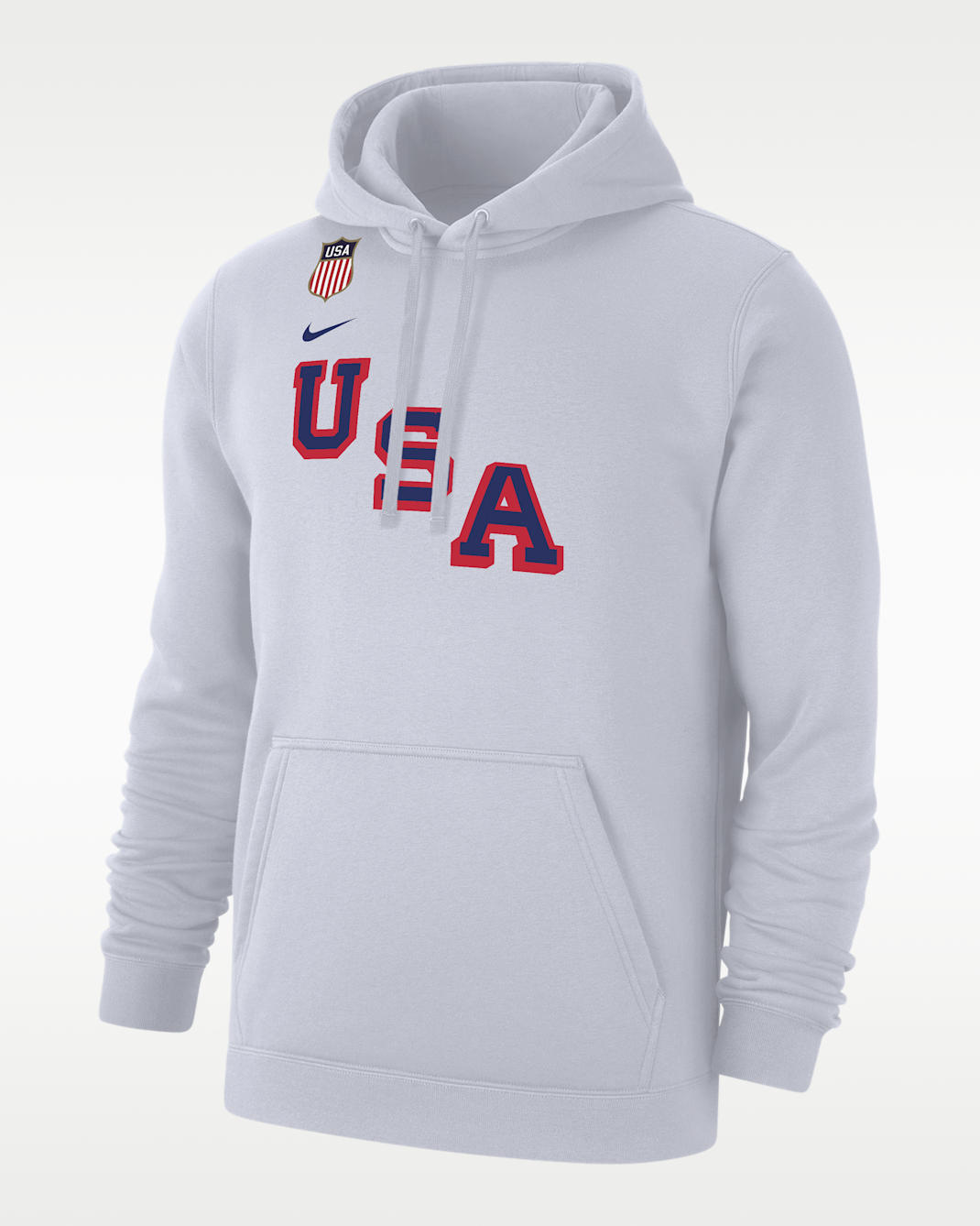 Quinn Hughes Nike USA Club Fleece "Gold Medal" Men's Hockey Pullover Hoodie - White