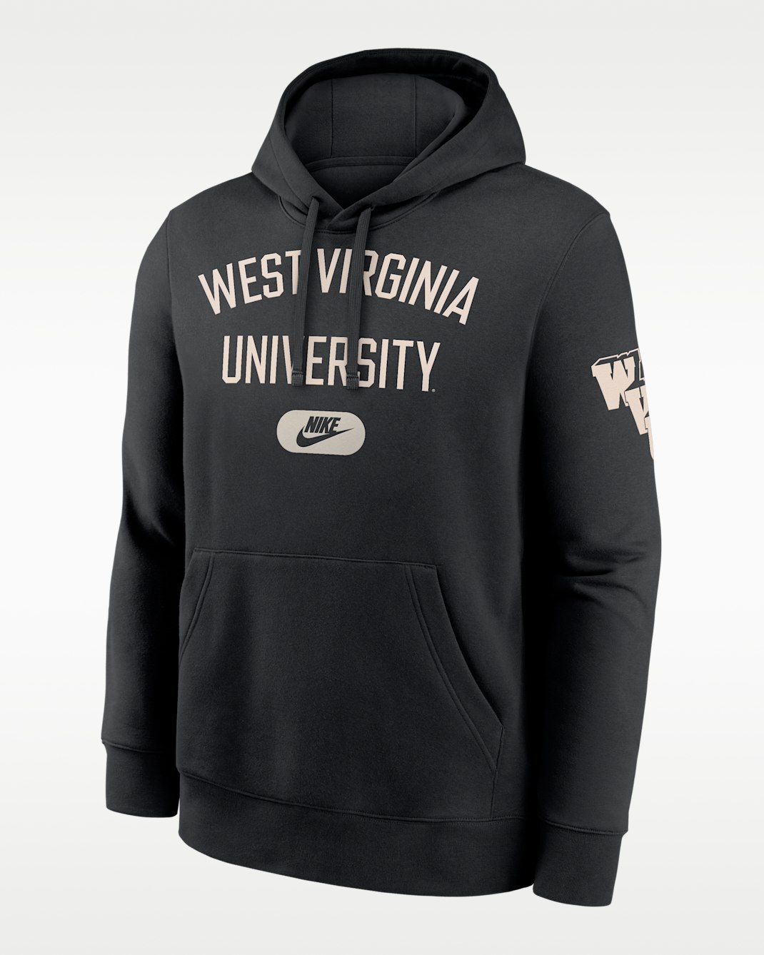 West Virginia Club Men's Nike College Pullover Hoodie - Black