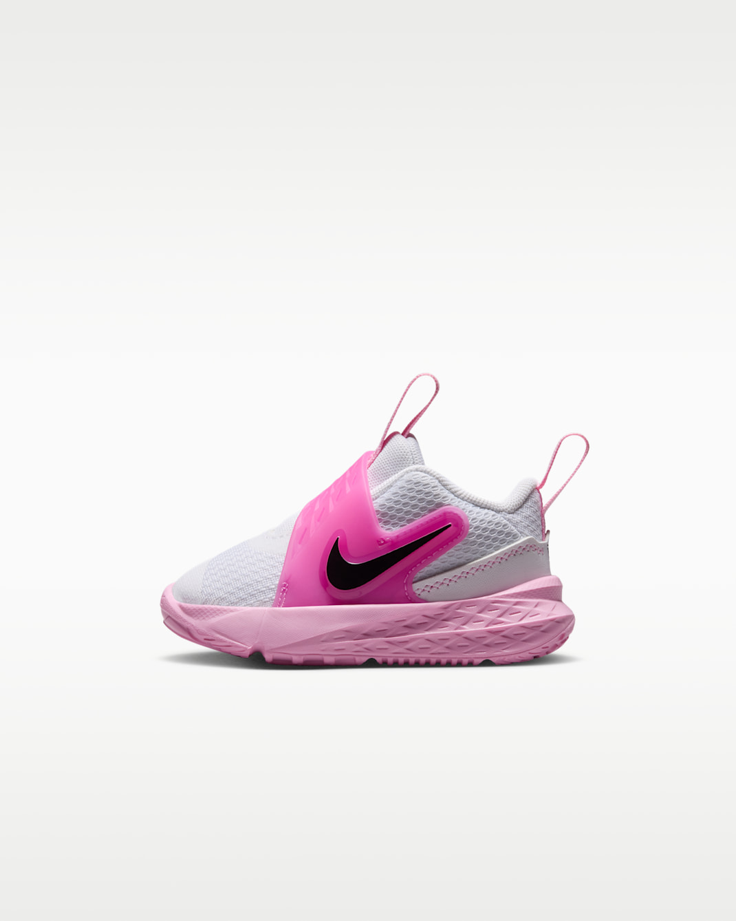 Nike Team Hustle D 12 Baby/Toddler Shoes - White/Pink Rise/Playful Pink/Black