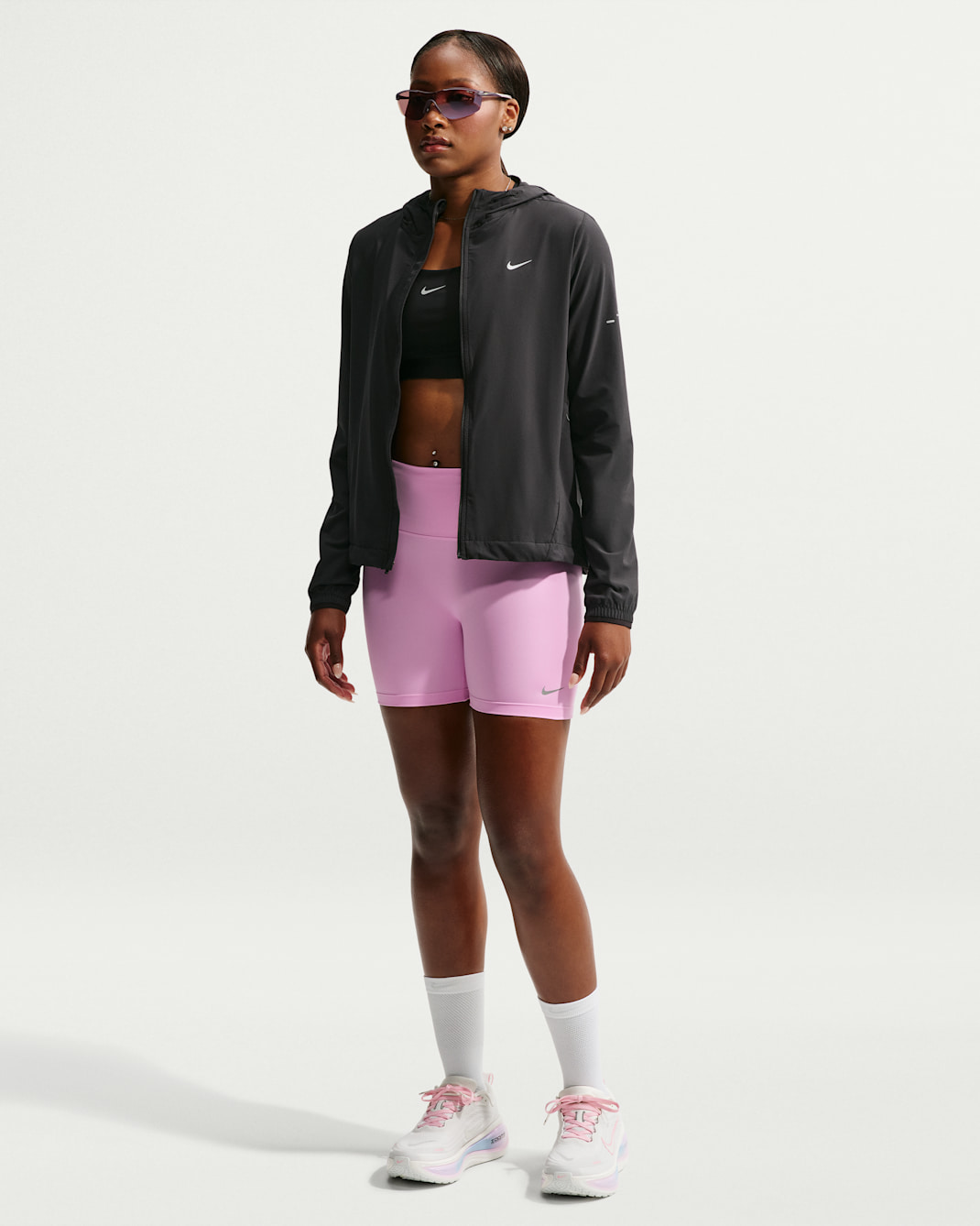 Short de running ajusté Nike Tempo taille haute 10 cm pour femme - Pink Rise