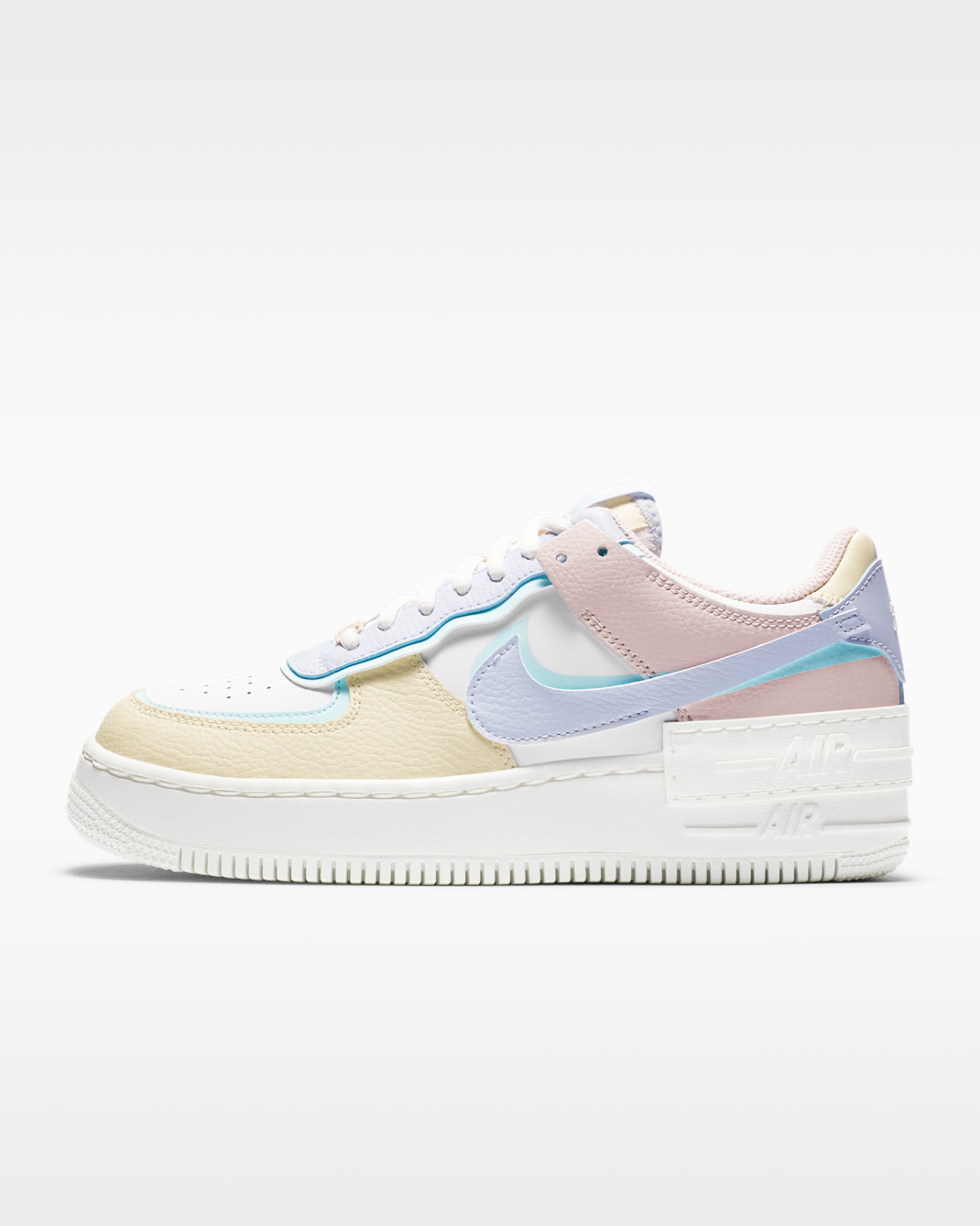 Tenis para mujer Nike Air Force 1 Shadow - Blanco cumbre/Azul glacial/Fósil/Fantasma