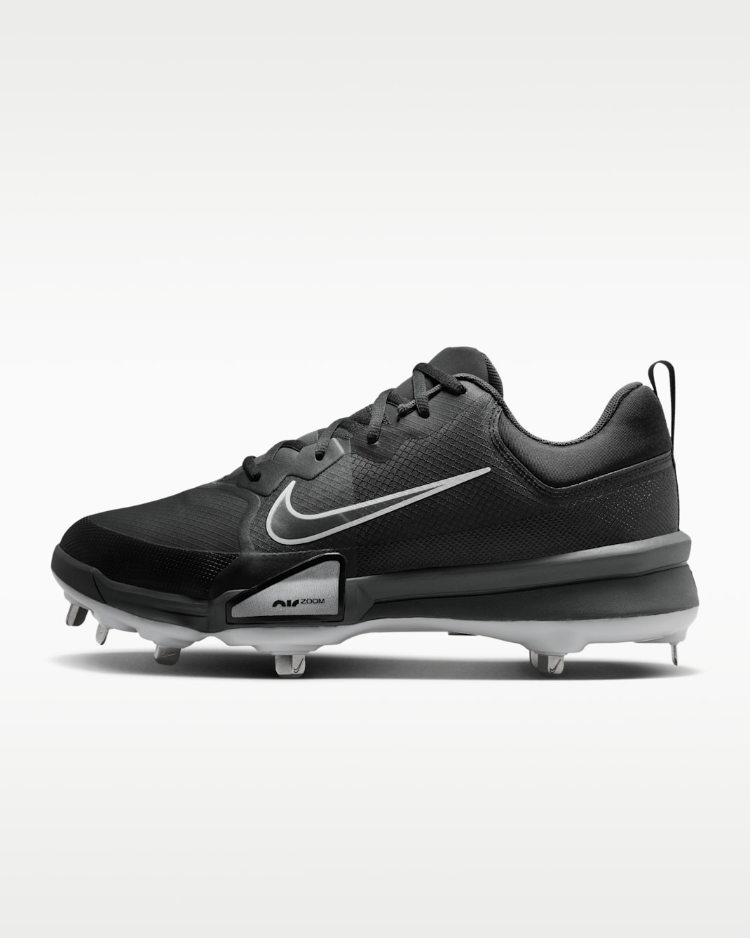 Nike Force Zoom Trout 9 Pro Baseball Cleats - Black/Anthracite/White/Metallic Silver
