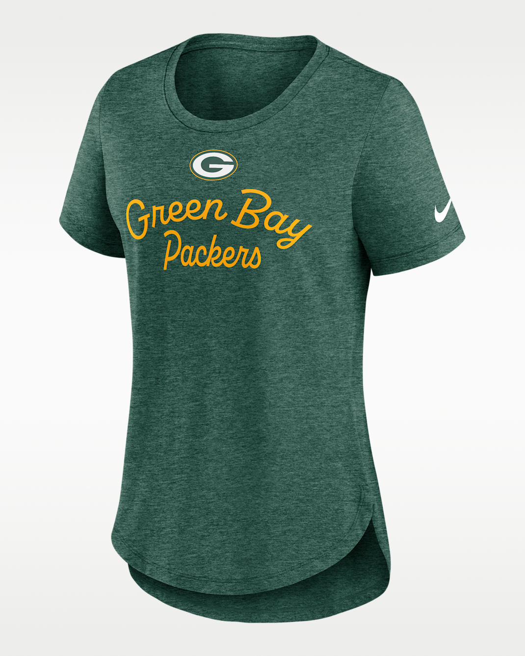 Playera Nike de la NFL para mujer Green Bay Packers Script. Nike.com