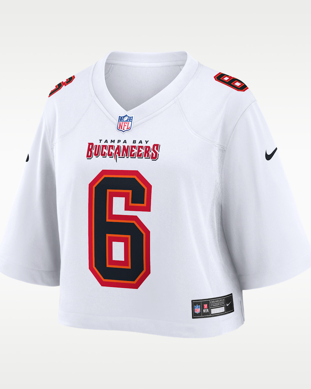 Baker Mayfield Tampa Bay Buccaneers Women's Nike NFL Cropped Tundra Game Jersey - White