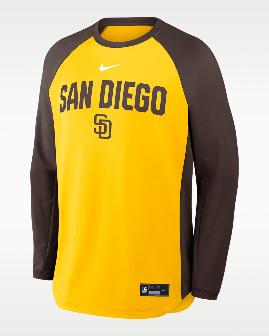 San Diego Padres Authentic Collection Men's Nike Dri-FIT Pullover Crew - Gold