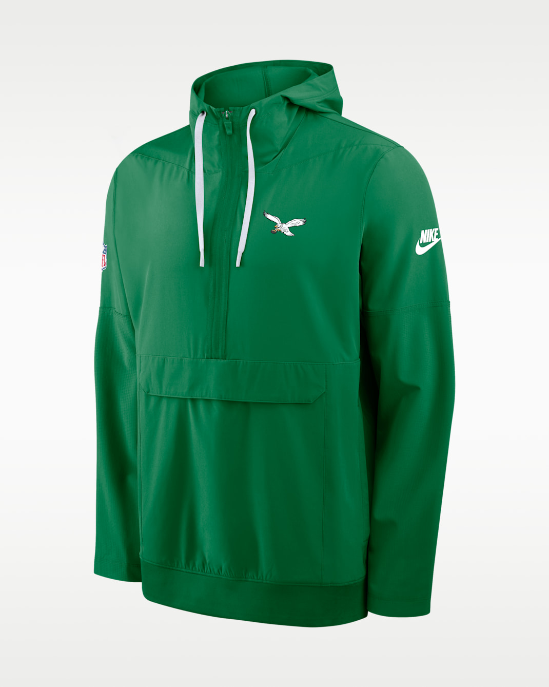 Chamarra con gorro de medio cierre Nike de la NFL para hombre Philadelphia Eagles Alt Anorak - Verde