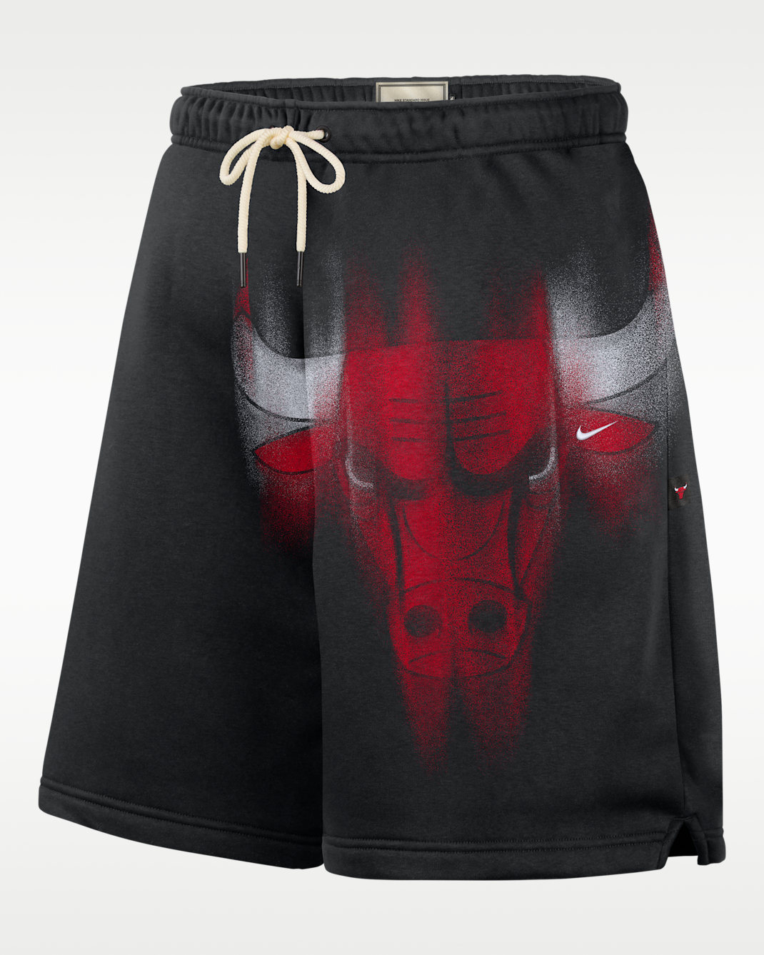 Chicago Bulls Standard Issue Nike Men's Fleece Basketball Shorts - Black/White