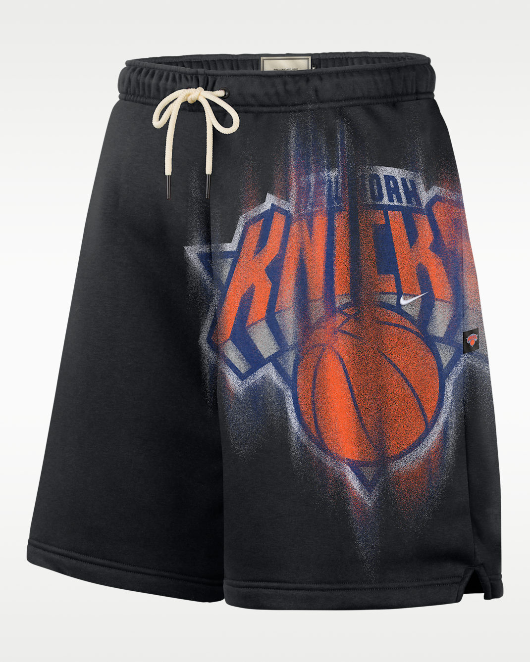 New York Knicks Standard Issue Men's Fleece Basketball Shorts - Black/White