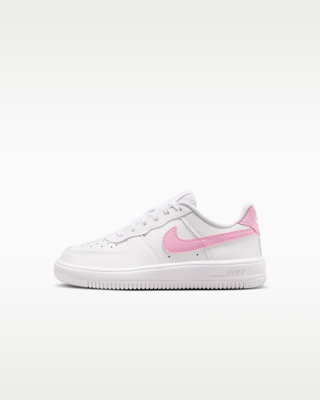 Chaussure Nike Force 1 Low pour enfant - Blanc/Blanc/Pink Rise