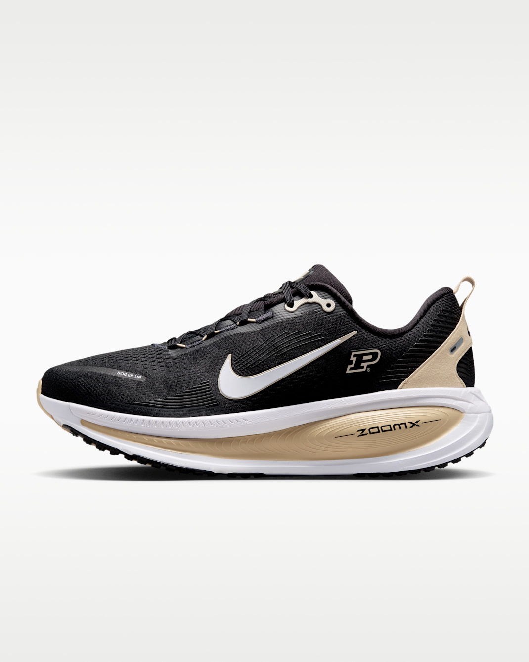 Nike College Vomero 18 (Purdue) Men's Road Running Shoes - Black/Team Gold/White