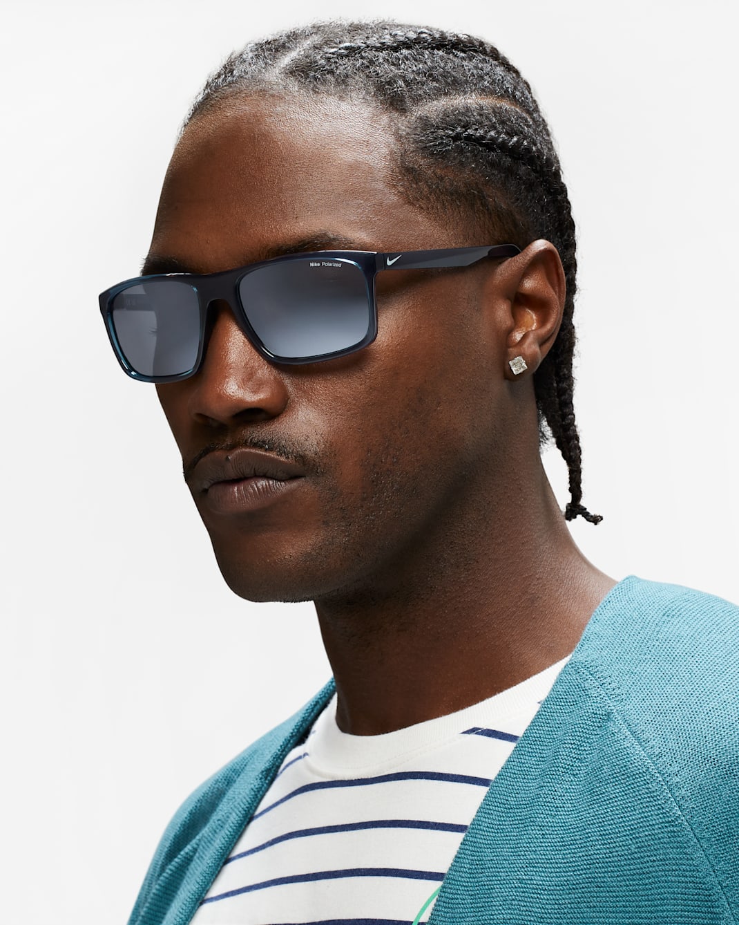 Lentes de sol polarizados grandes Nike Fire - Azul marino místico