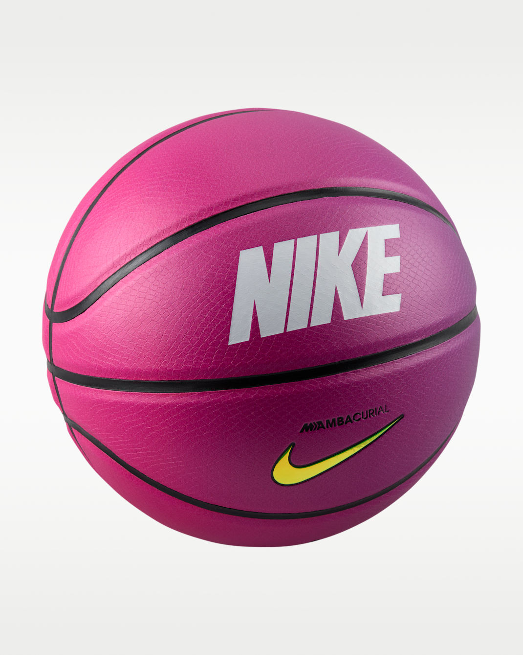 Kobe "Mambacurial" Premium Basketball - Red Plum/Black/Black/Electric Green