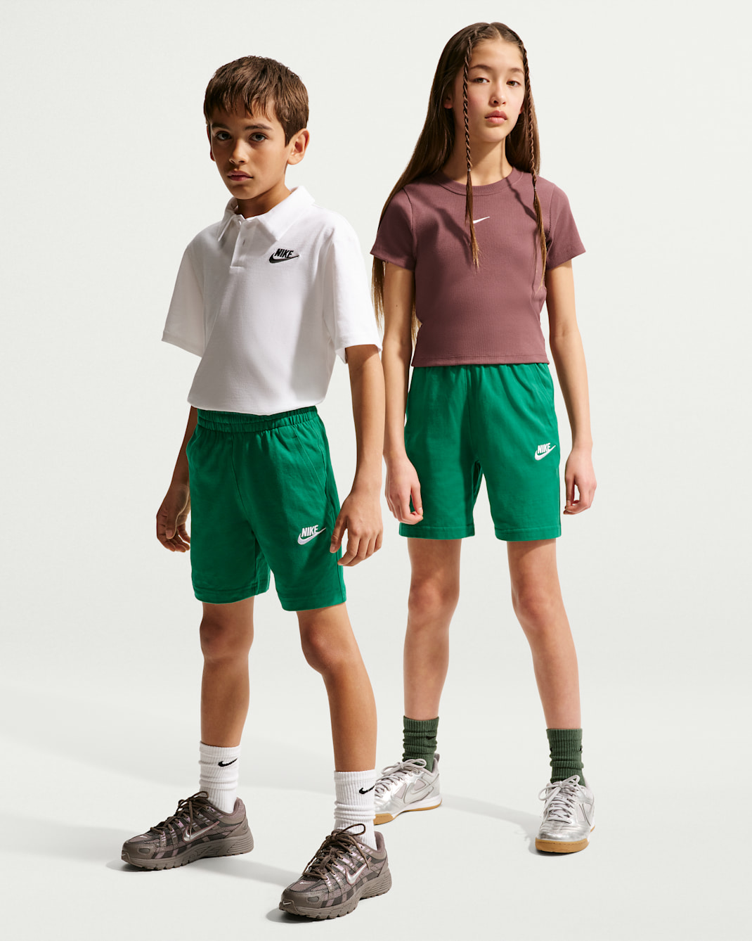 Nike Sportswear Club Older Kids' 15cm (approx.) Knit Shorts - Malachite/White