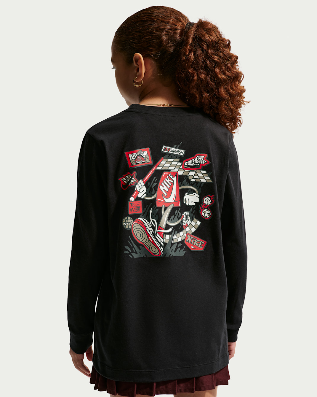 Nike Sportswear Big Kids' Long-Sleeve T-Shirt - Black