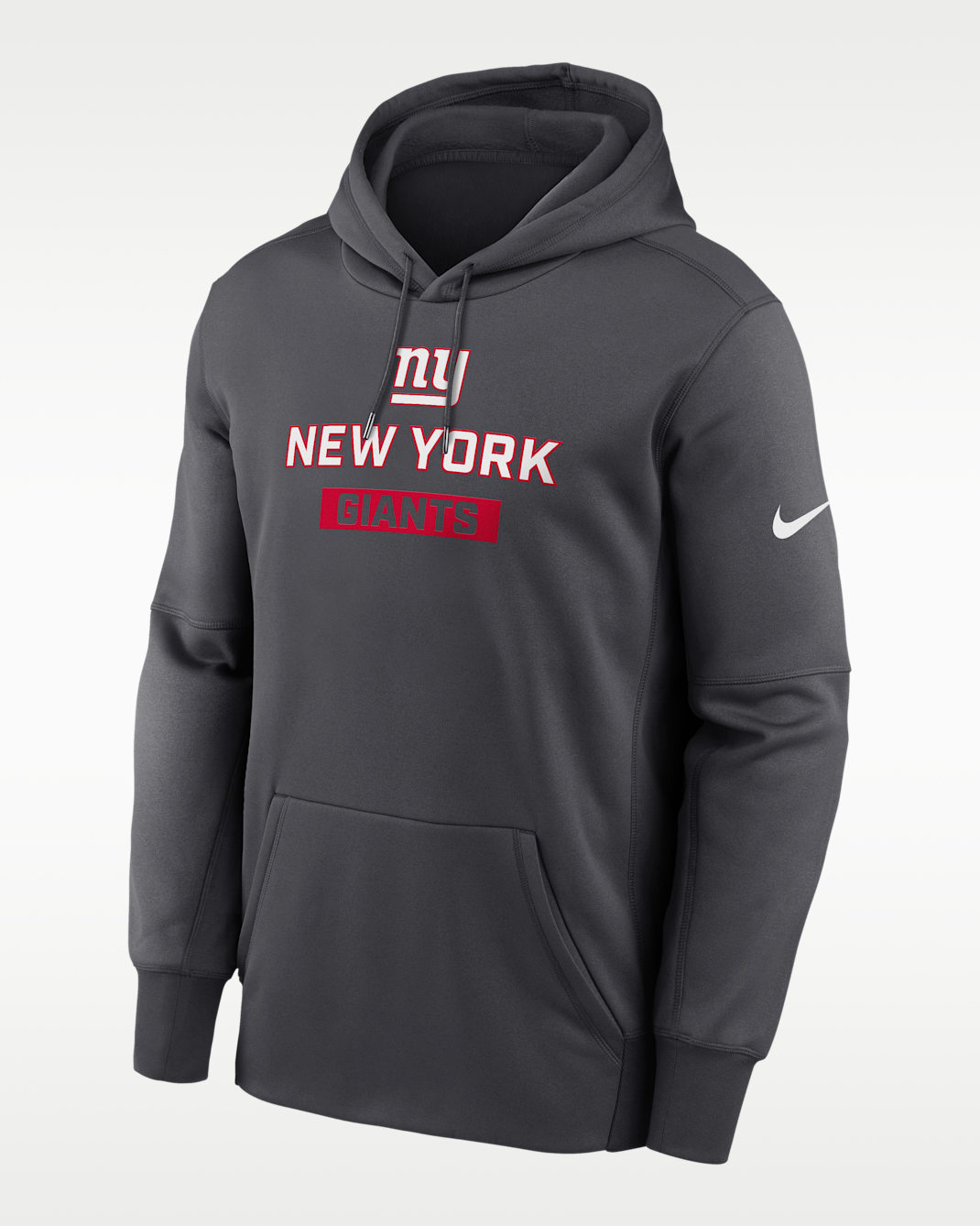 New York Giants Toss Sweep Men’s Nike Therma NFL Pullover Hoodie - Anthracite