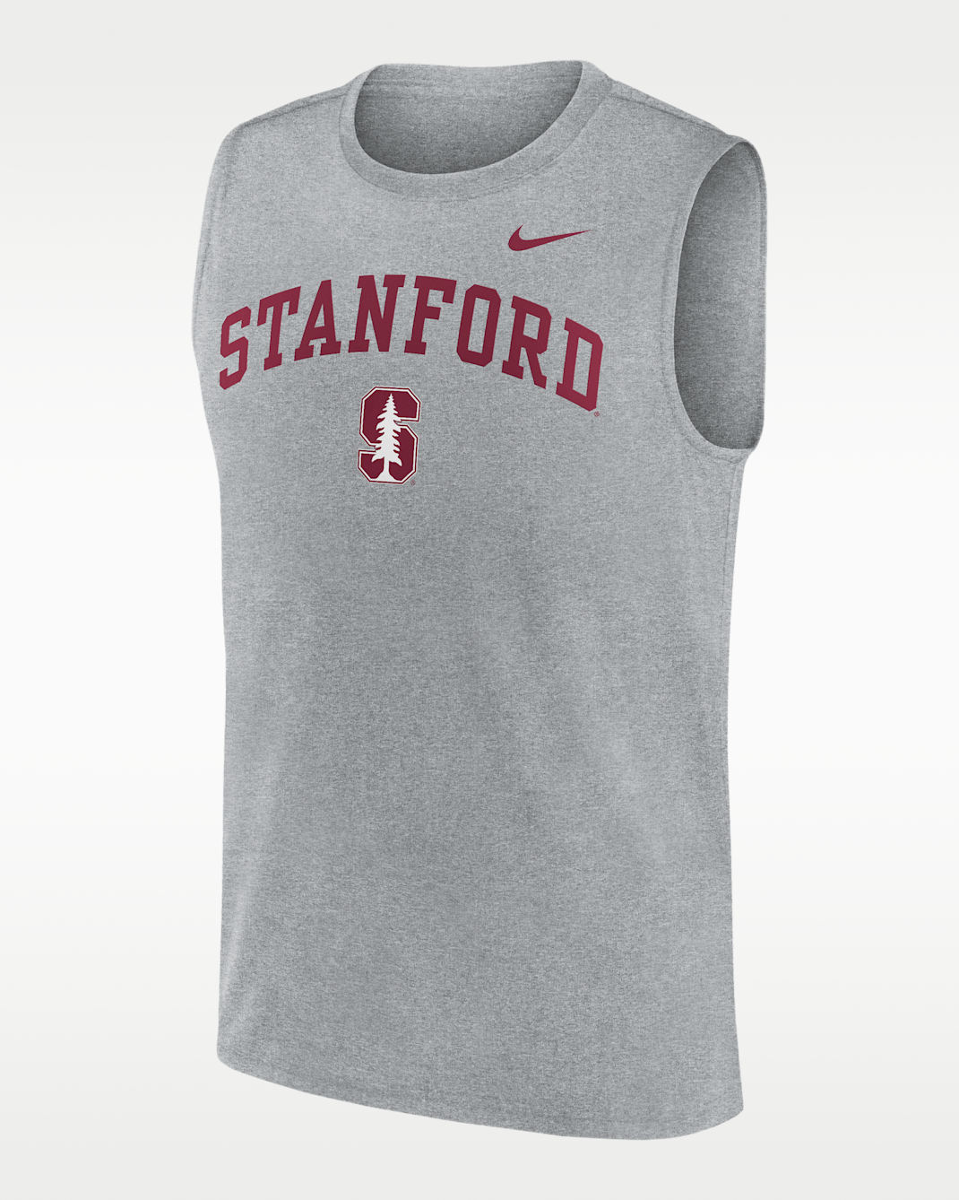 Stanford Primetime Arch Legend Men's Nike Dri-FIT College Muscle Tank Top - Grey