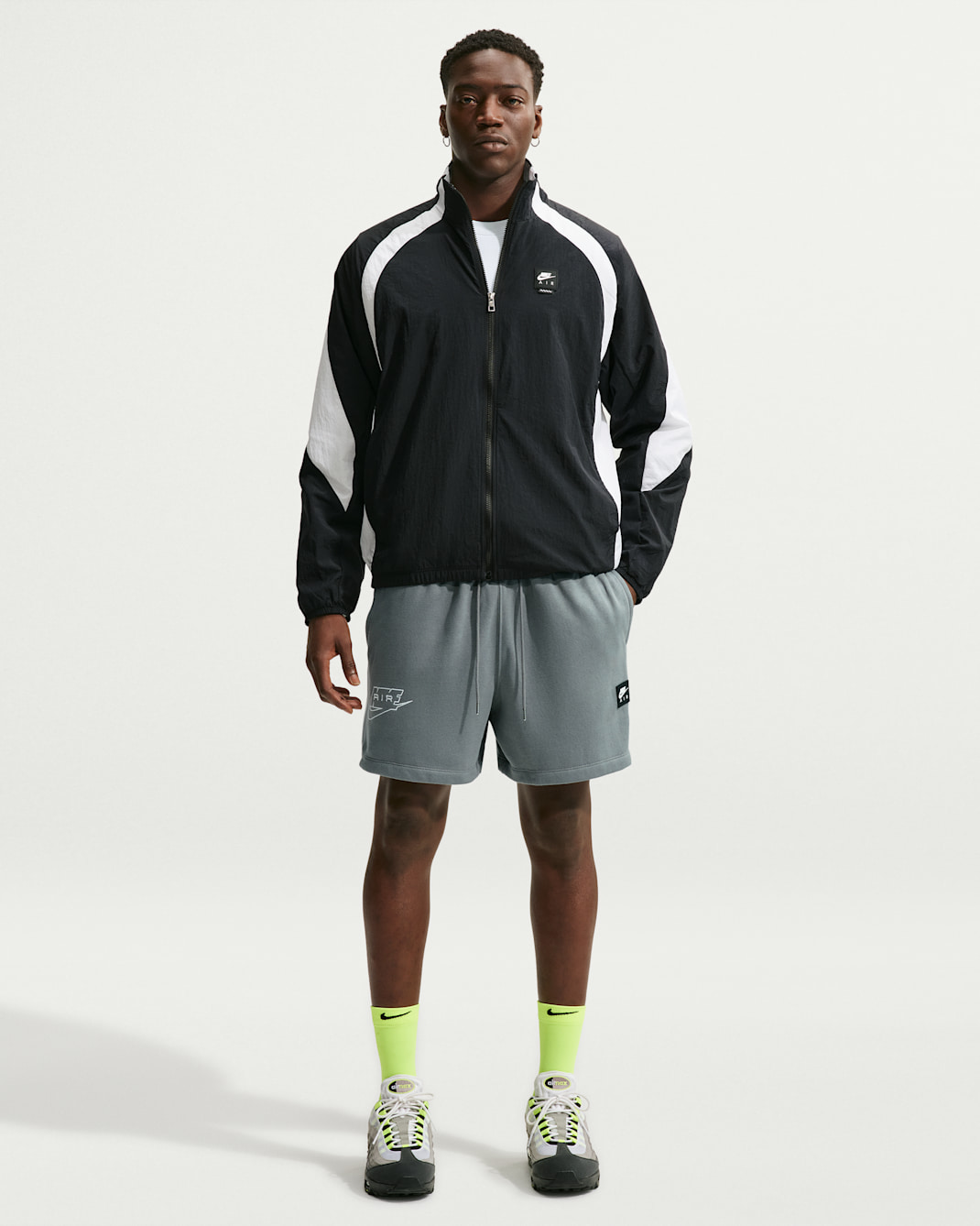 Nike Air Men's Fleece Shorts - Smoke Grey/White/White