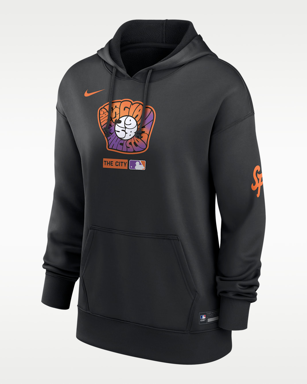 San Francisco Giants Authentic Collection City Connect Women's Nike Therma MLB Pullover Hoodie - Black