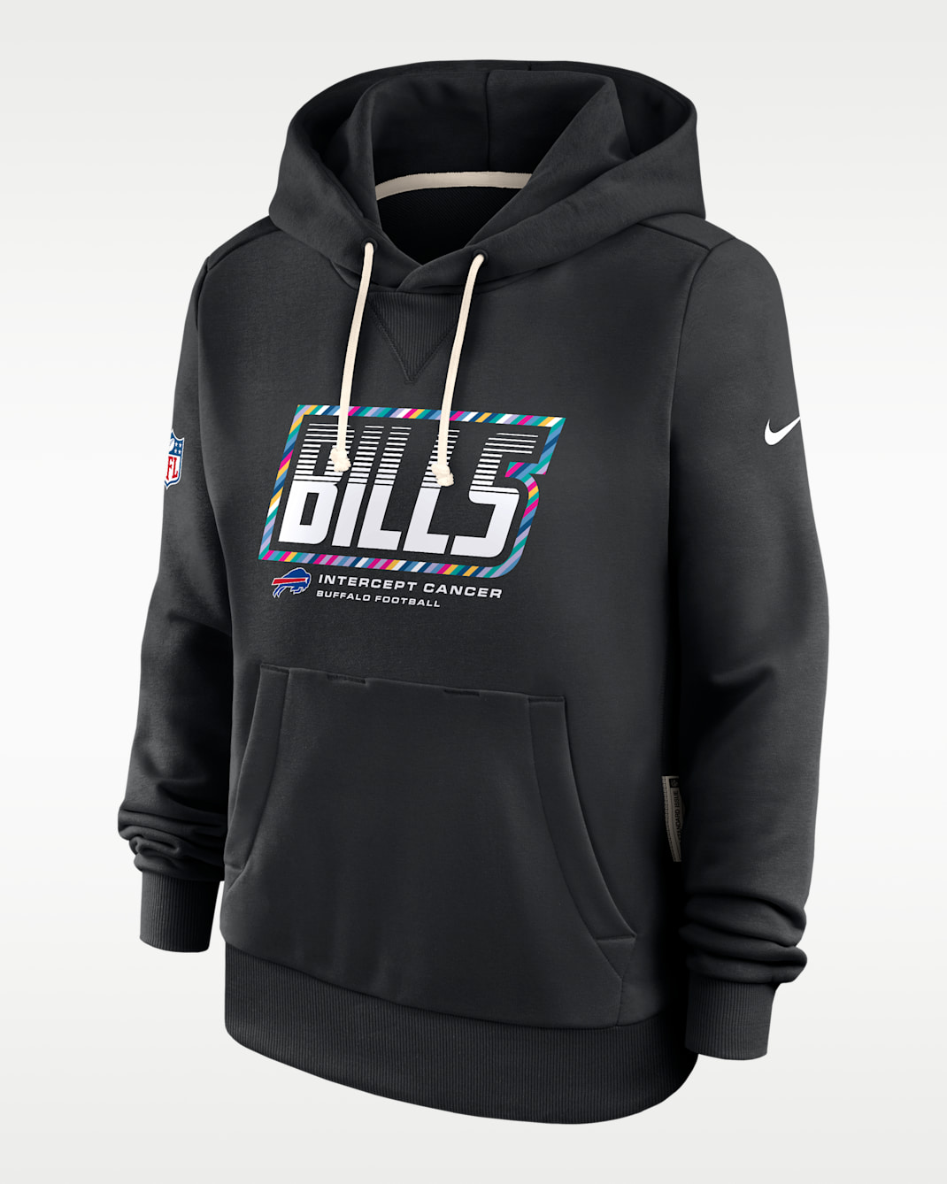Buffalo Bills Crucial Catch Standard Issue Women's Nike Dri-FIT NFL Pullover Hoodie - Black