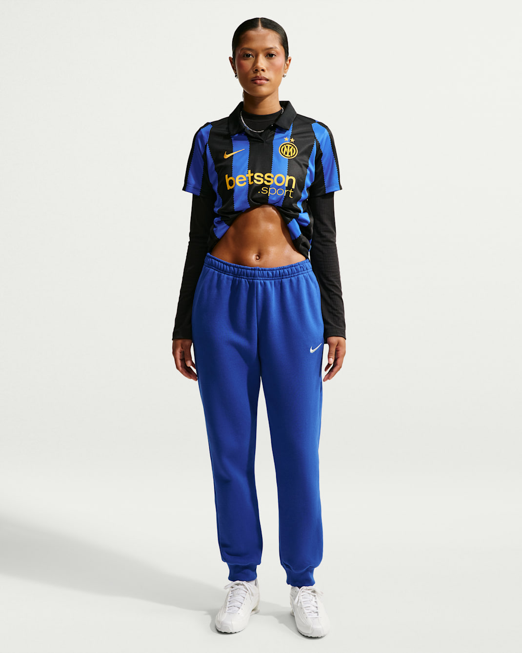 Nike Studio Fleece Medium Weight Women's Mid-Rise Joggers - Old Royal/Sail
