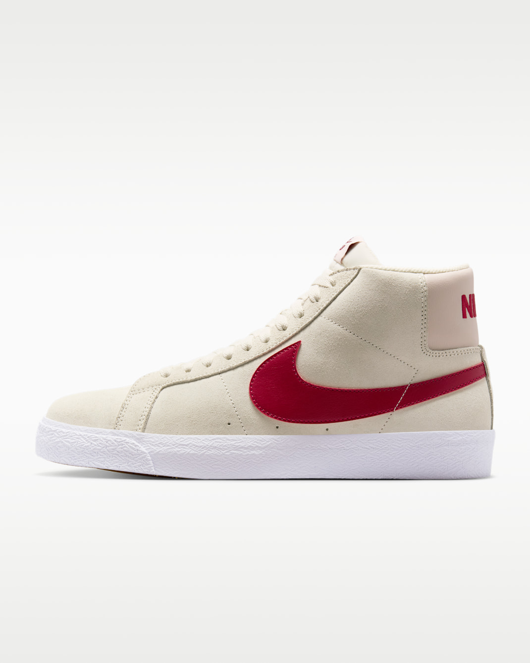 Nike SB Zoom Blazer Mid Skate Shoes - Pale Ivory/Silt Red/White/Noble Red