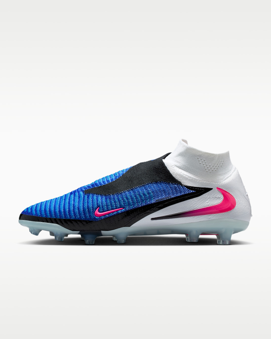 Chaussure de foot à crampons pour terrain synthétique Nike Phantom 6 High Elite - Racer Blue/Blanc/Pink Blast