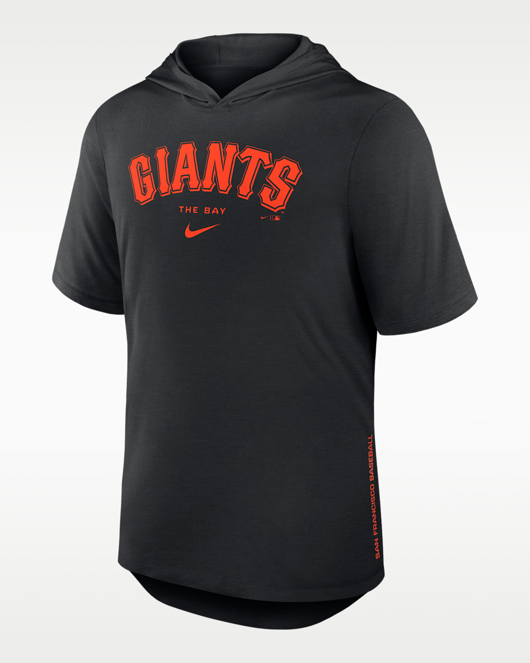 San Francisco Giants Arched Wordmark Men's Nike Dri-FIT MLB Hooded T-Shirt - Black