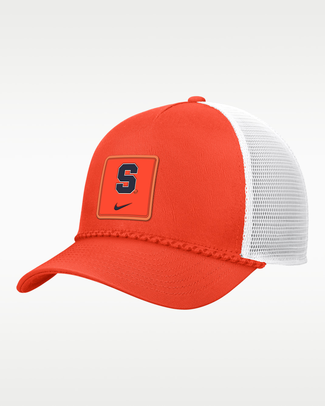 Syracuse Sideline Rope Men's Nike College Trucker Adjustable Hat - Orange/White
