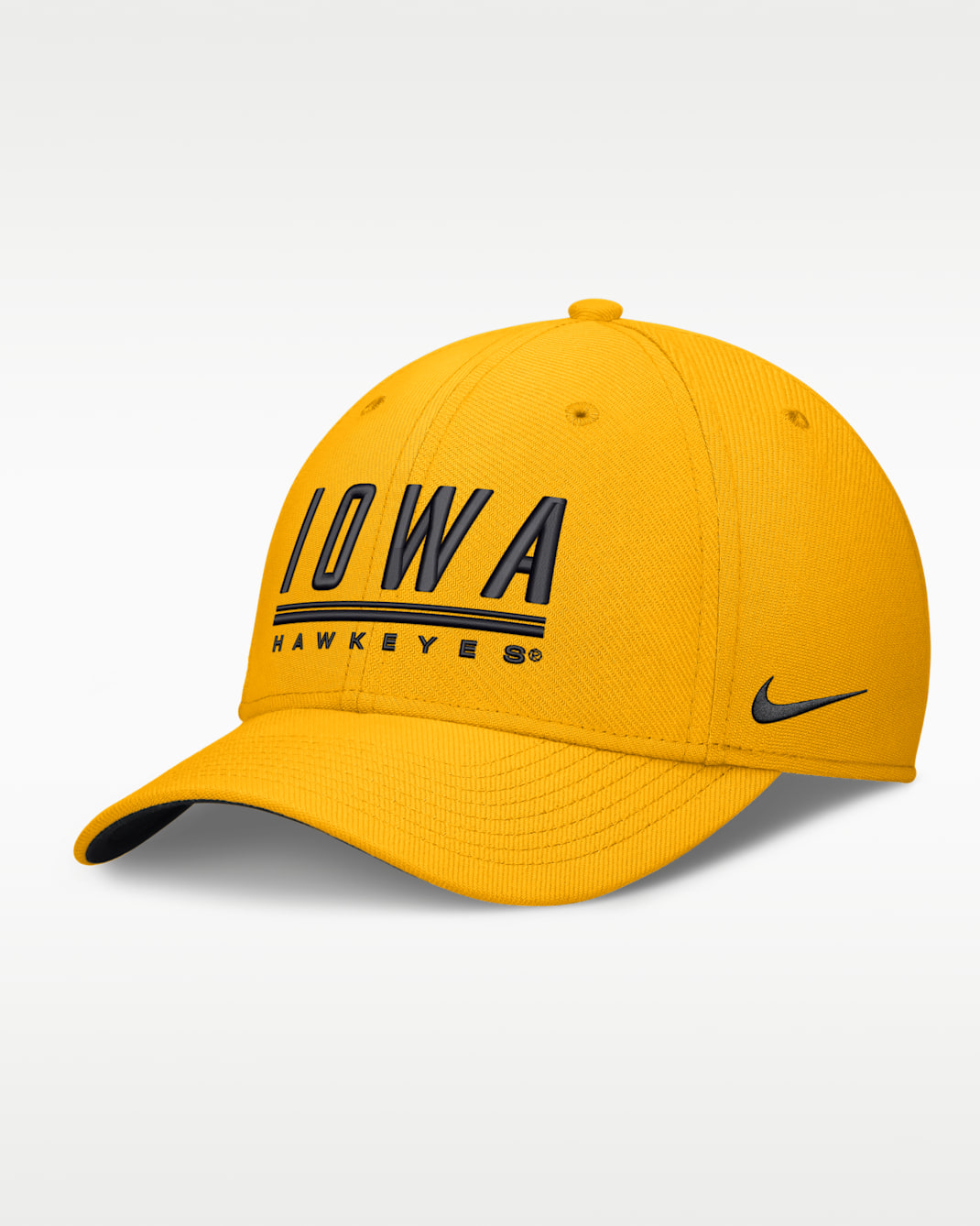 Iowa Sideline Rise Men's Nike Dri-FIT College Hat - University Gold/Black