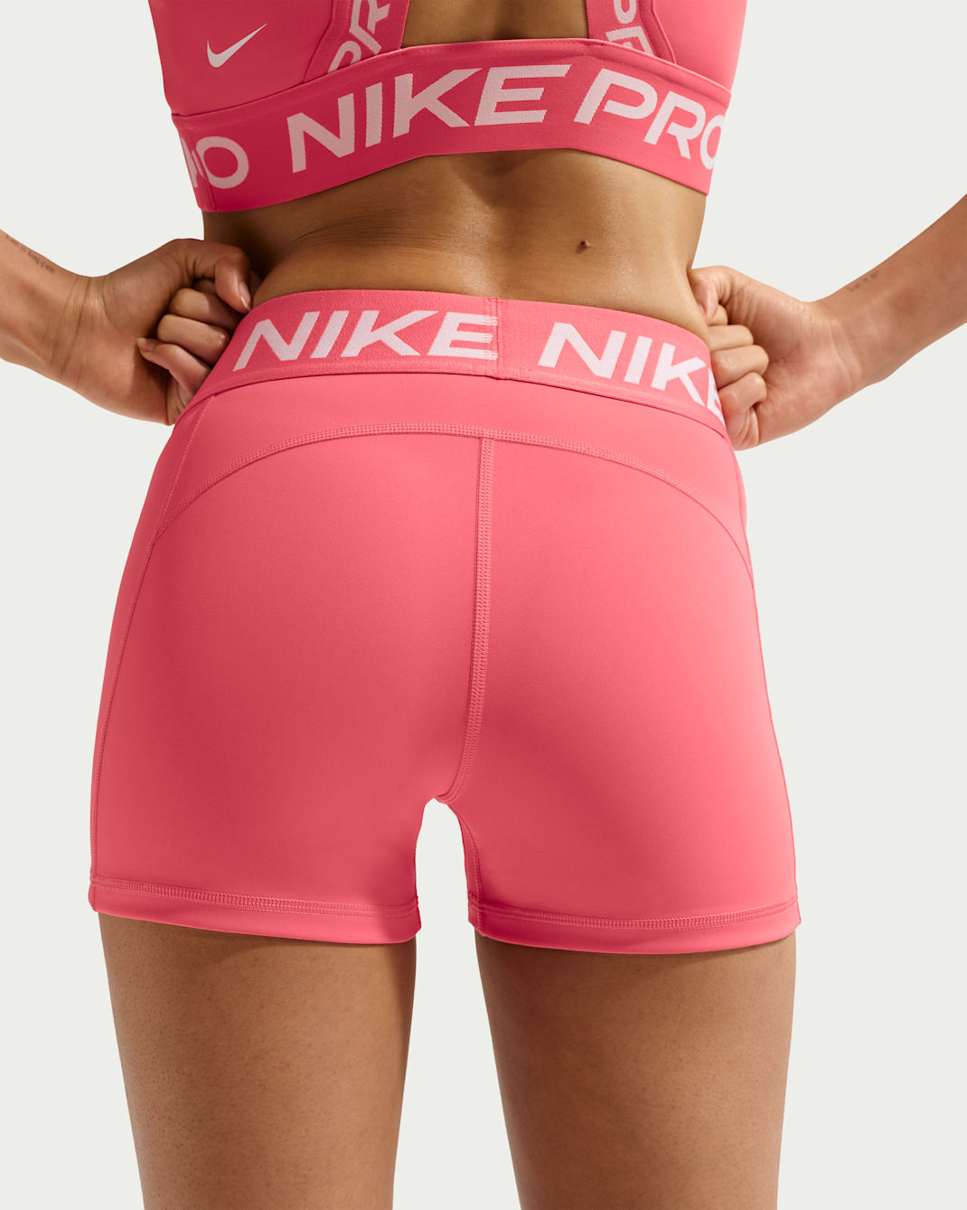 Nike Pro Women's 8cm (approx.) Shorts - Sea Coral/White