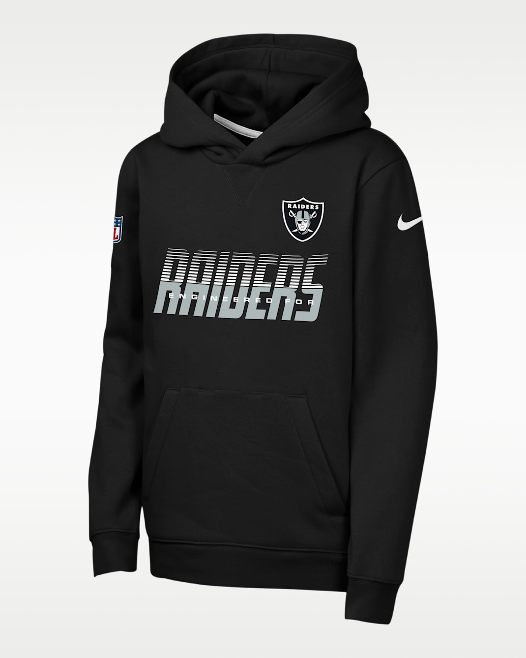 Las Vegas Raiders Sideline Big Kids' Nike NFL Pullover Hoodie - Black