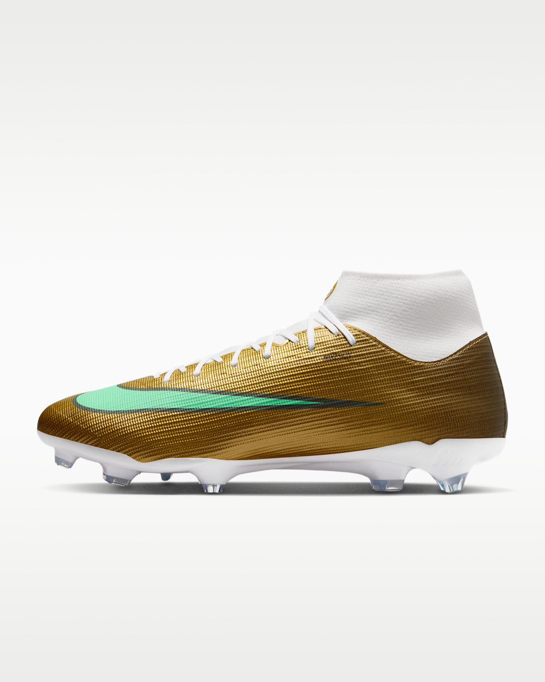 Nike Mercurial Superfly 11 Academy 'Kylian Mbappé' Multi-Ground High-Top Football Boots - Metallic Gold/Green Glow