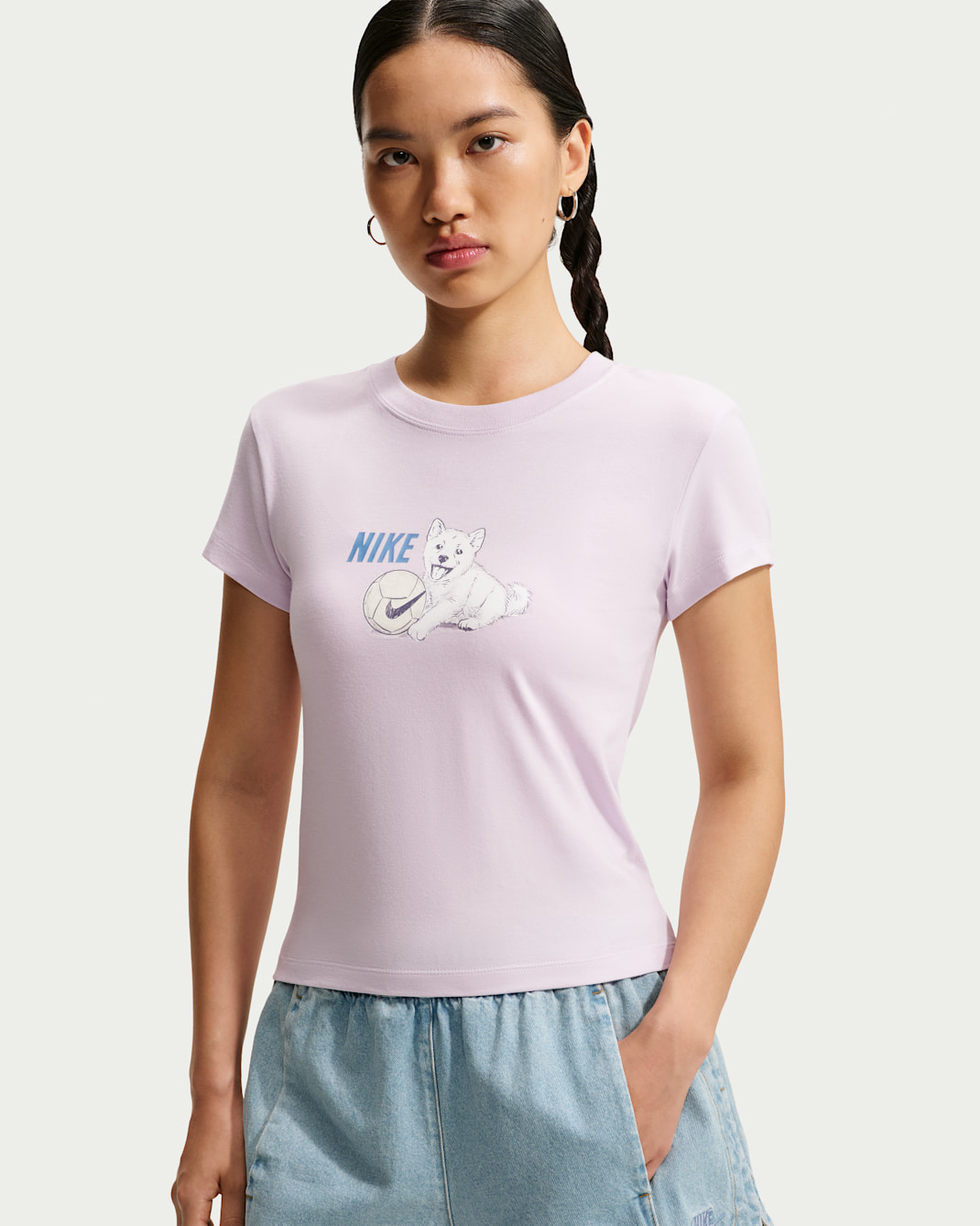 Nike Sportswear Chill Knit 女款 T 恤 - Bleached Lilac