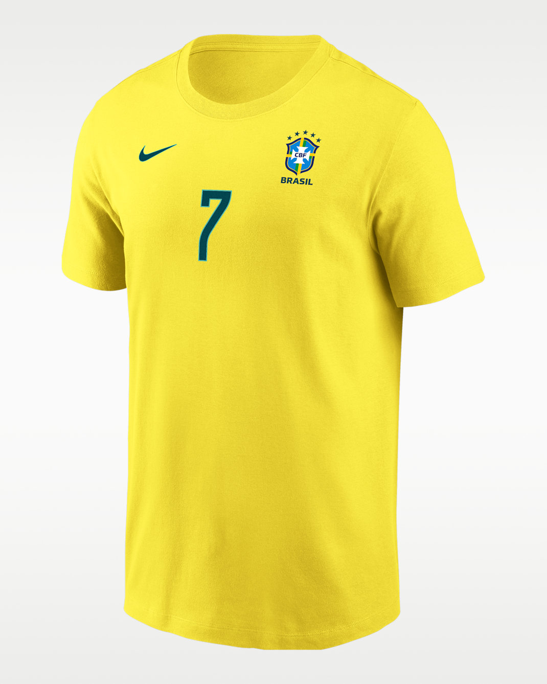 Vini Jr. Brazil Men's Nike Soccer T-Shirt - Yellow Strike