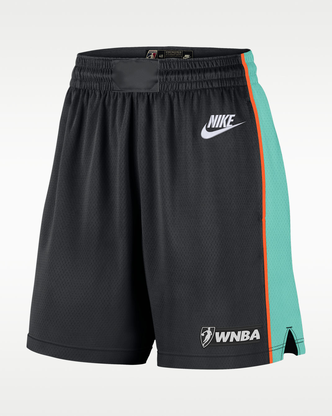 New York Liberty Court Origins Nike Women's Dri-FIT Victory Knee-Length Shorts - Black/Mint