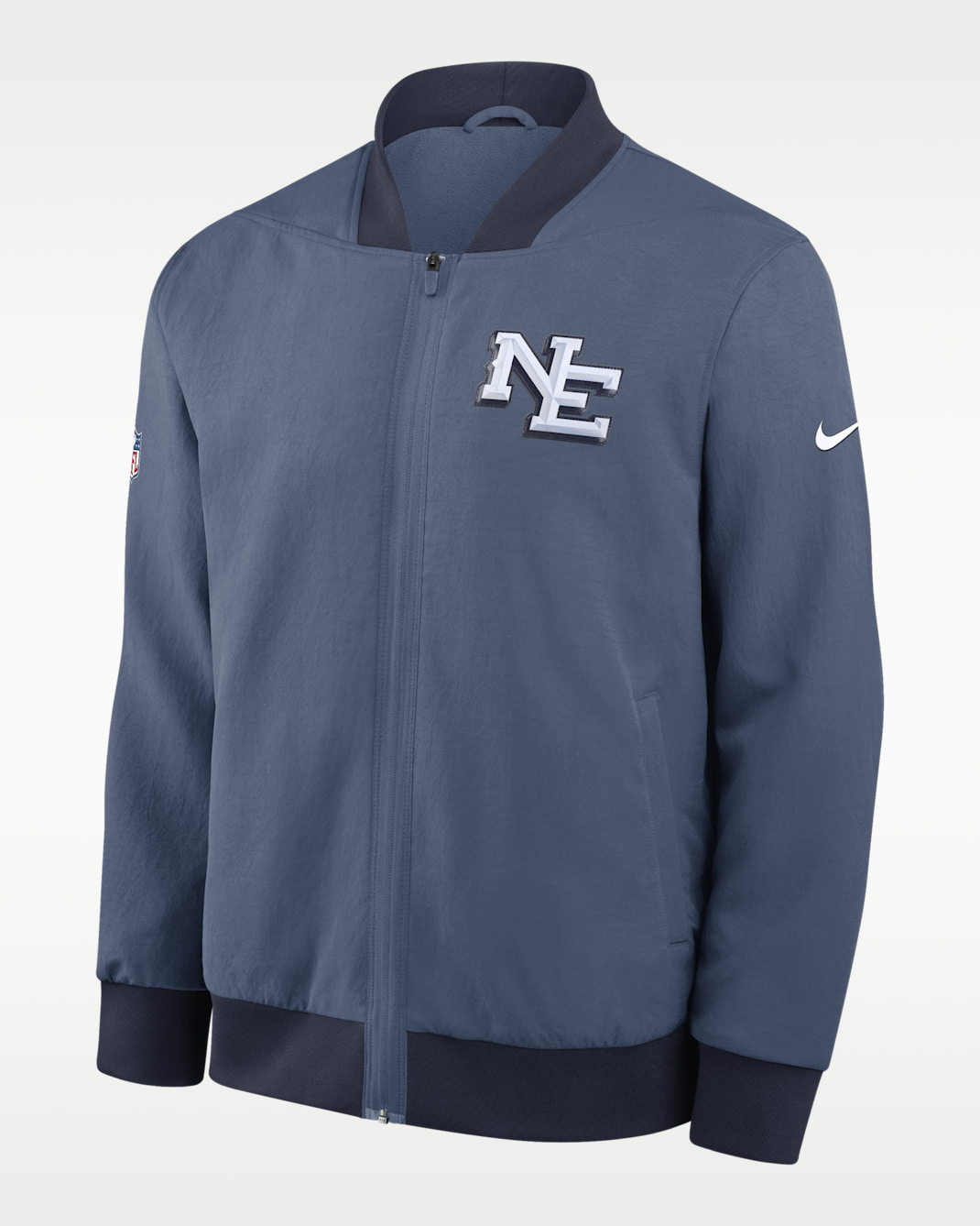New England Patriots Rivalries Collection Sideline Men's Nike NFL Full-Zip Bomber Jacket - Blue